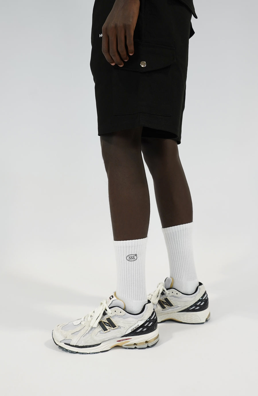 Classic white streetwear socks