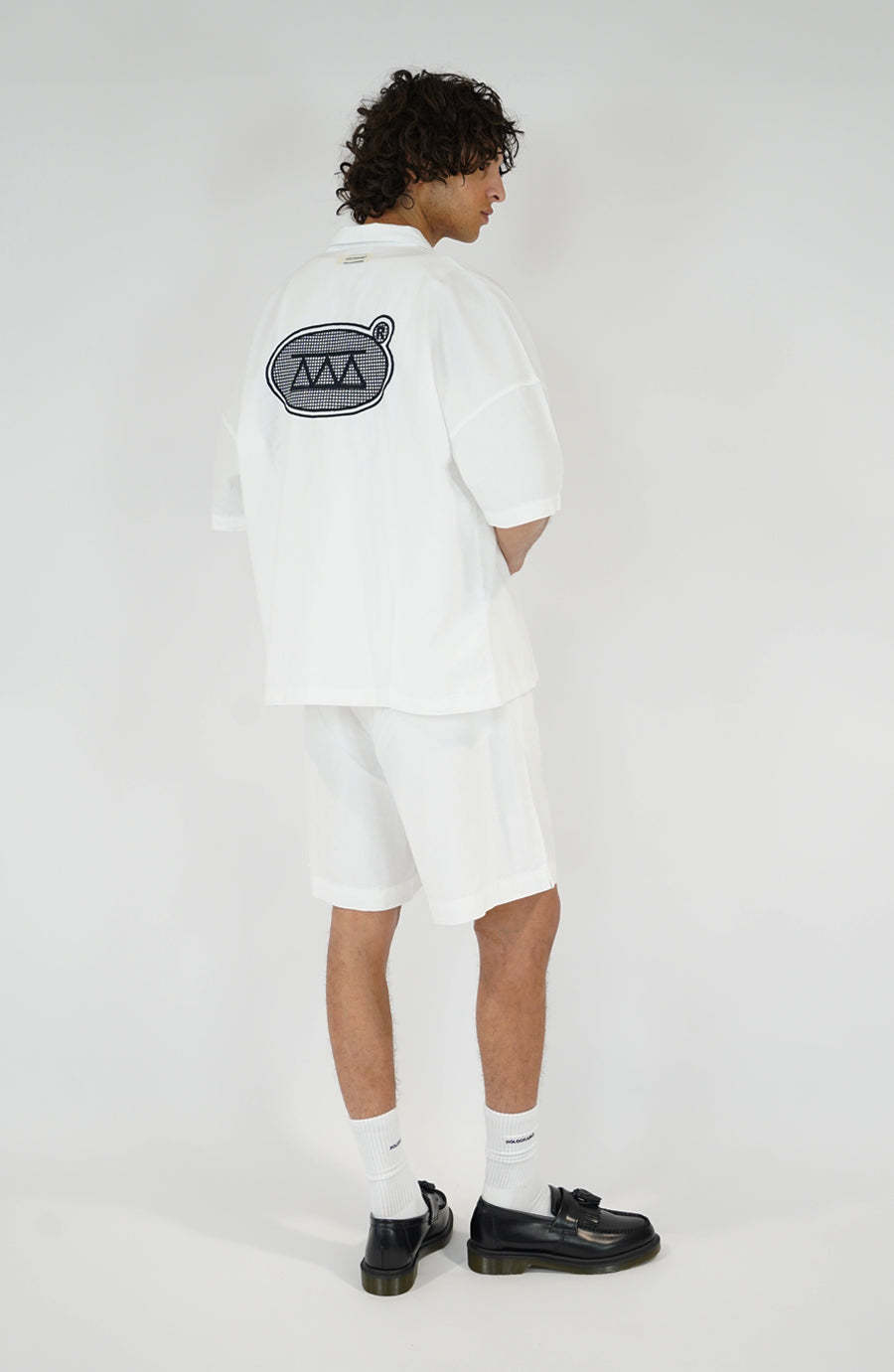 Chemise streetwear Hive white