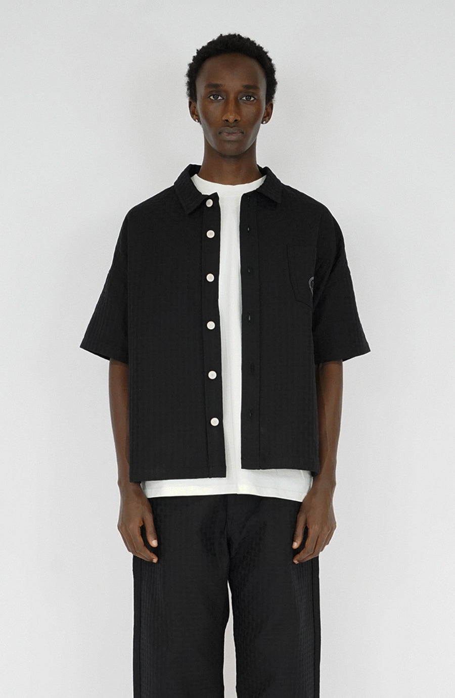 Chemise streetwear Grid black