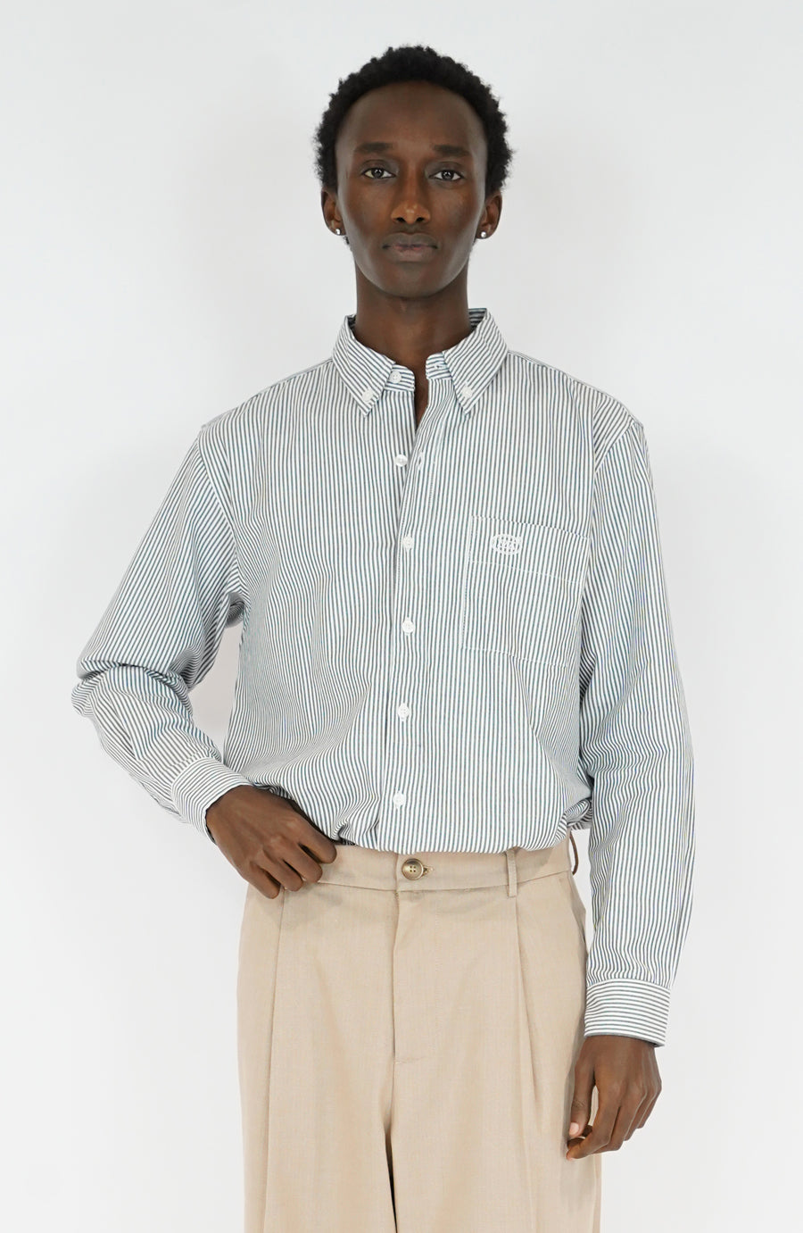 Chemise streetwear Oxford black