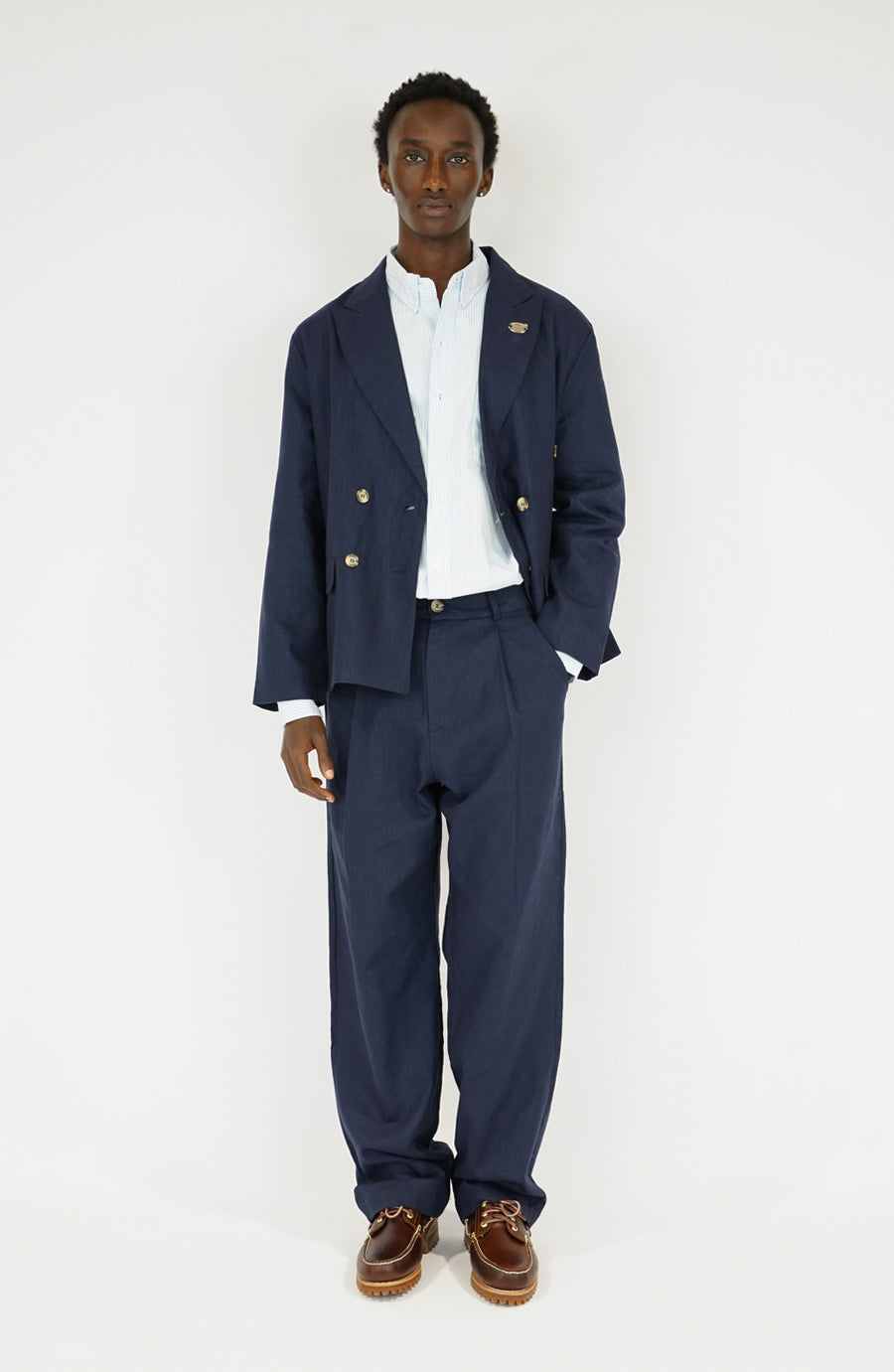 Chemise streetwear Oxford blue