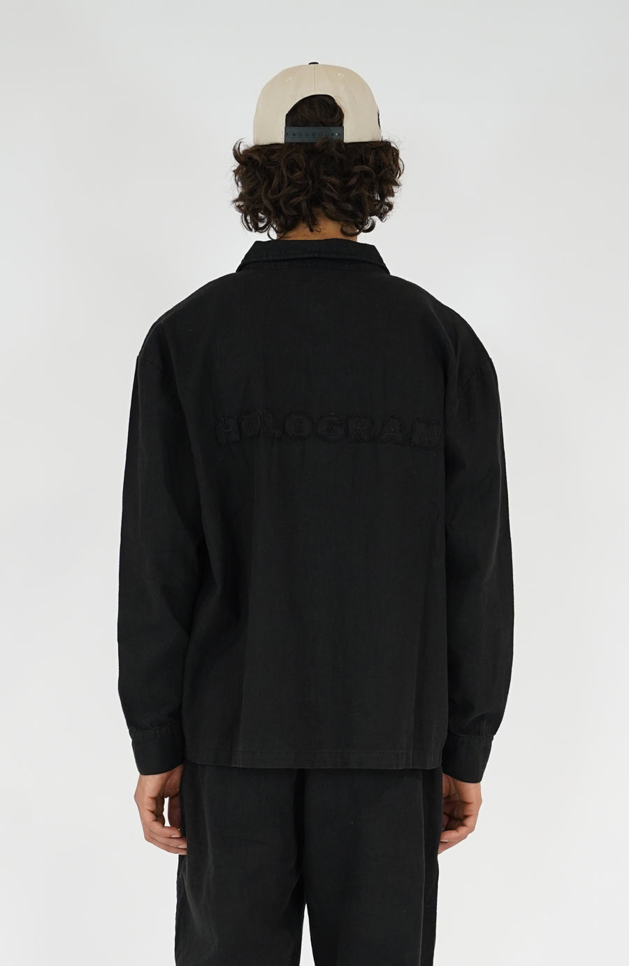 Chemise streetwear Linen black