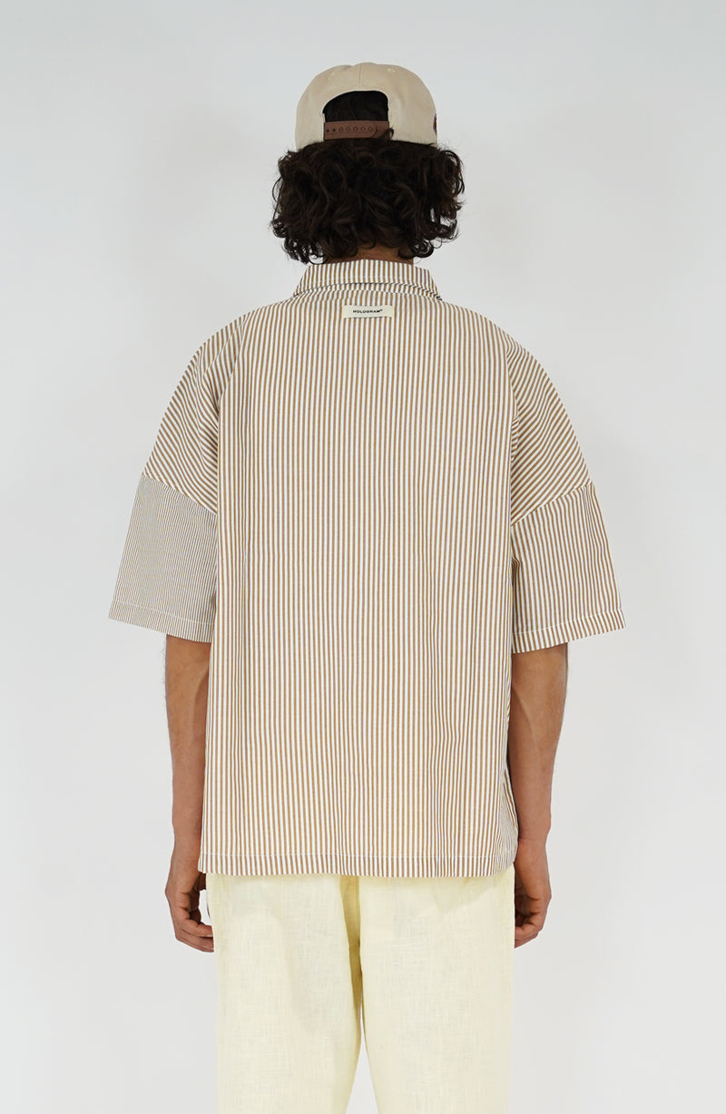 Chemise streetwear Stripe brown