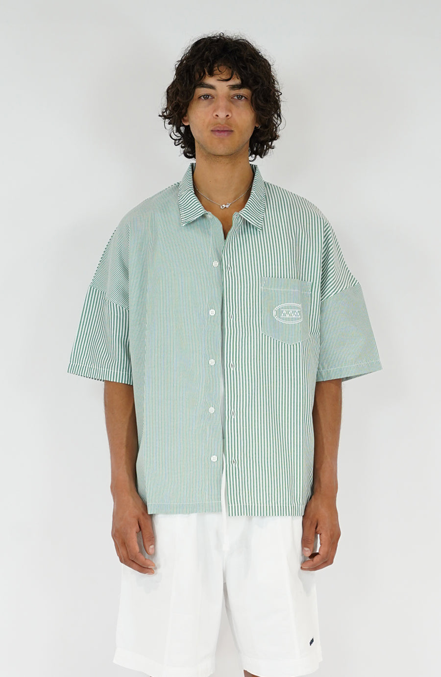 Chemise streetwear Stripe green