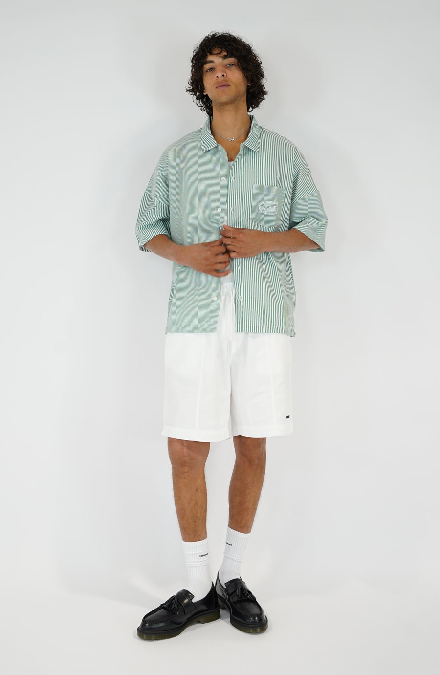 Chemise streetwear Stripe green