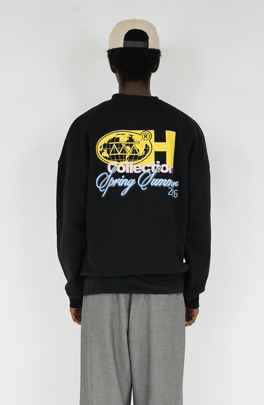Crewneck streetwear Planet black
