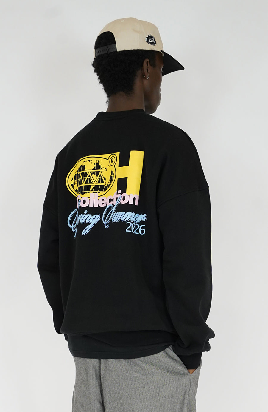 Crewneck streetwear Planet black