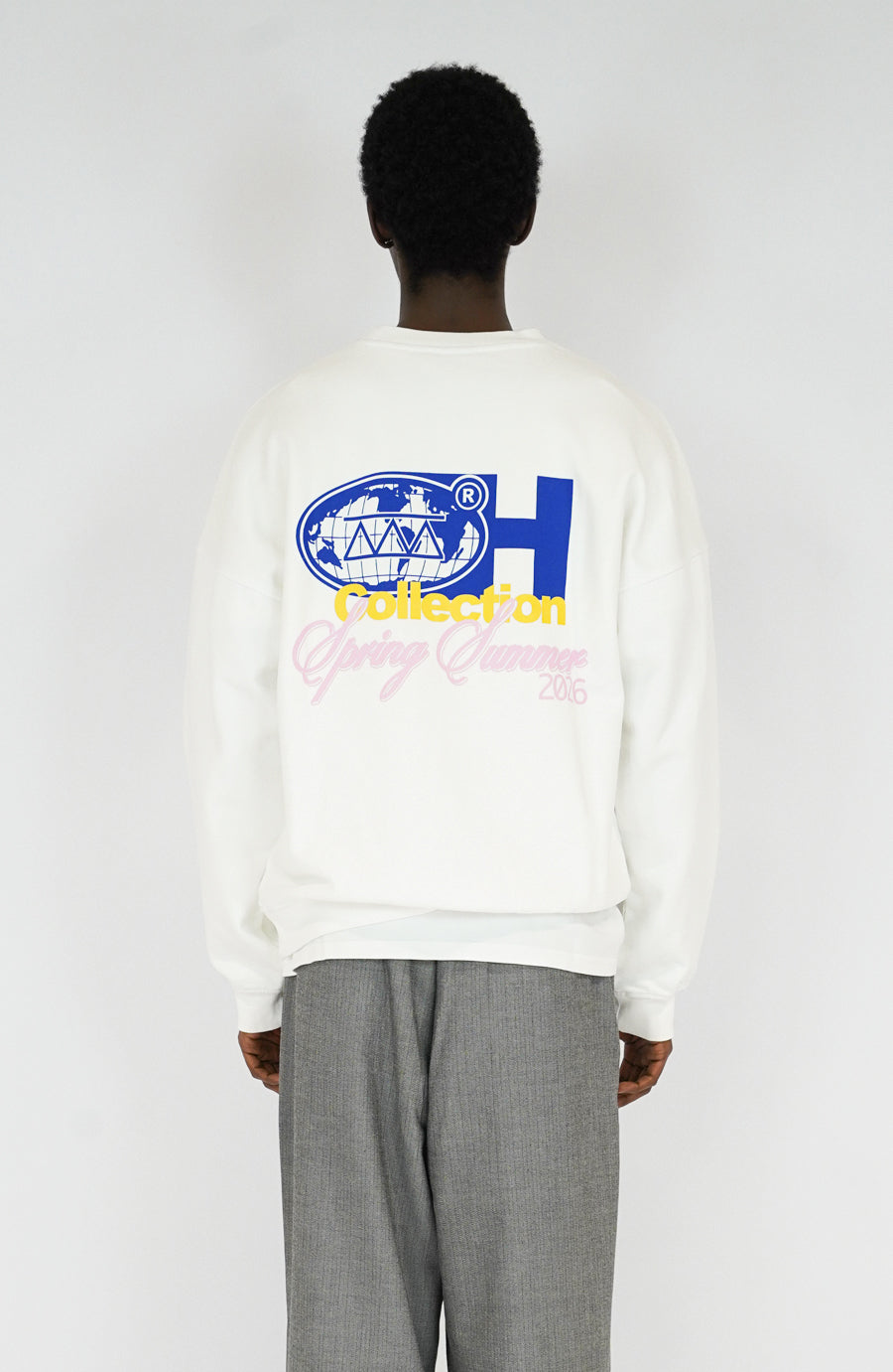 Crewneck streetwear Planet white