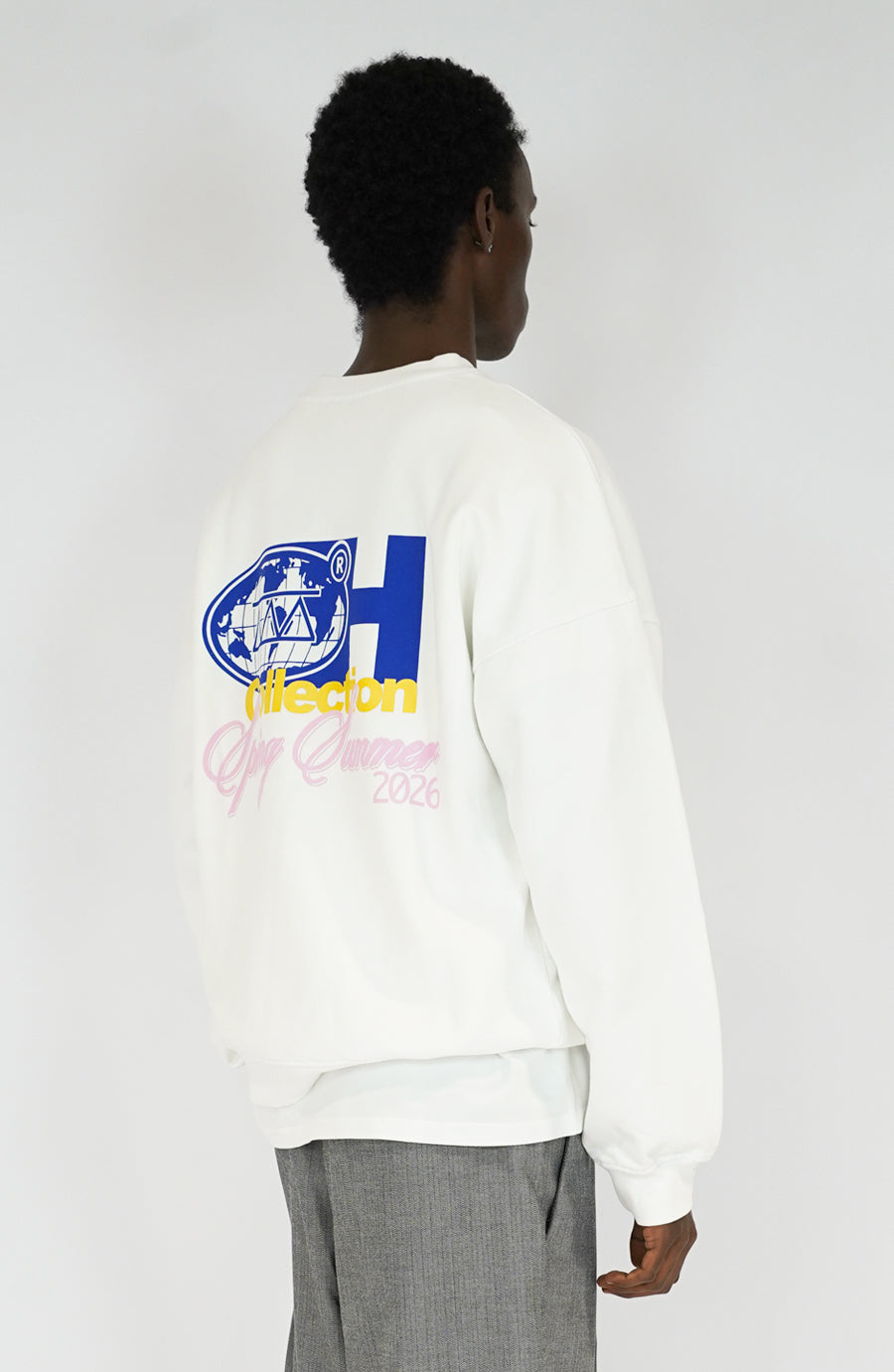 Crewneck streetwear Planet white
