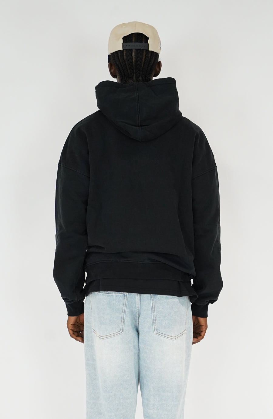 Core black streetwear hoodie