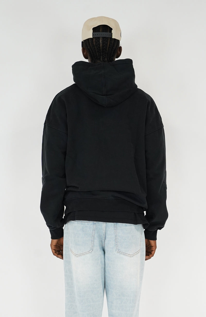 Core black streetwear hoodie