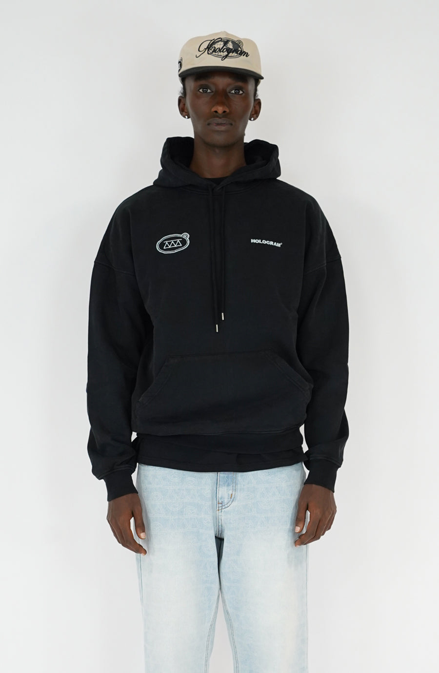 Core black streetwear hoodie