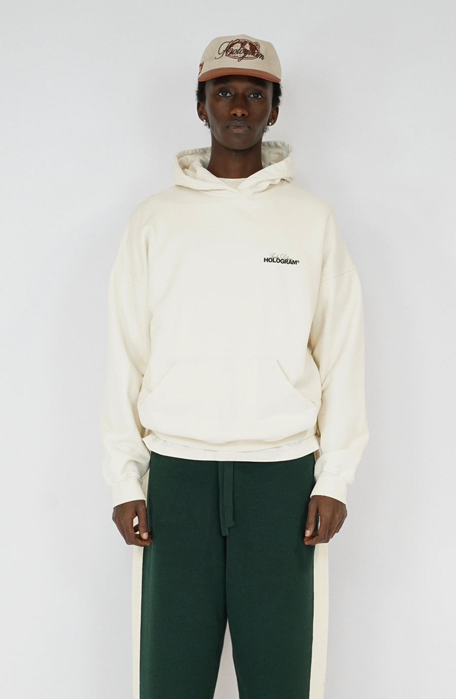 Hoodie Mosaic beige