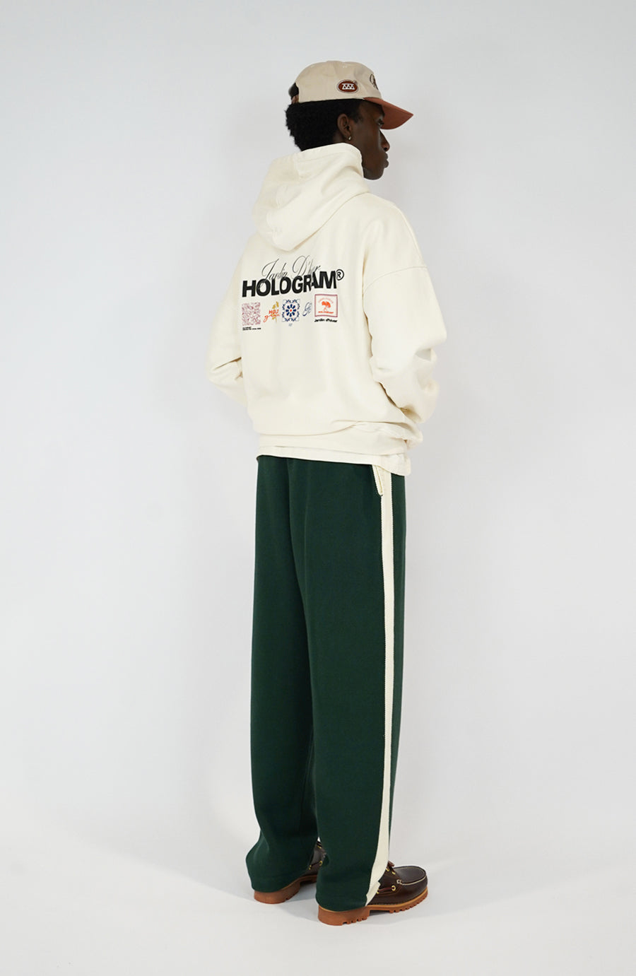 Hoodie Mosaic beige