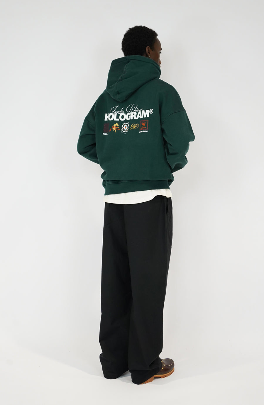 Hoodie Mosaic green