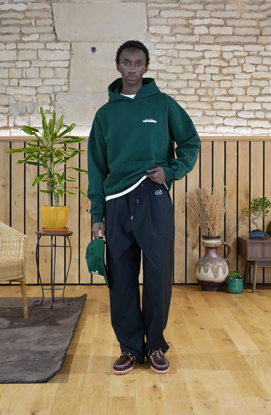 Hoodie Mosaic green
