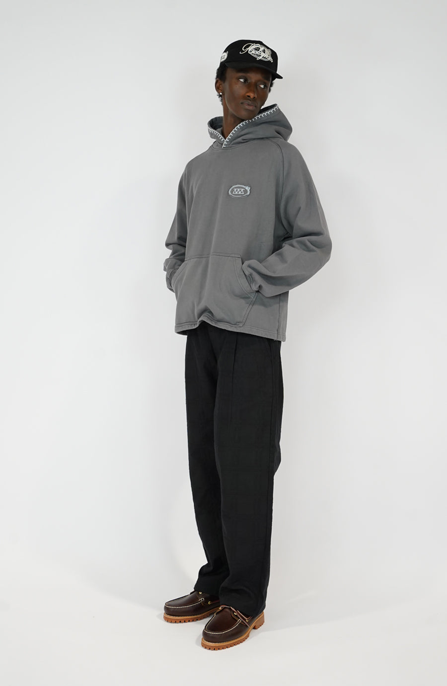 Hoodie Seam grey