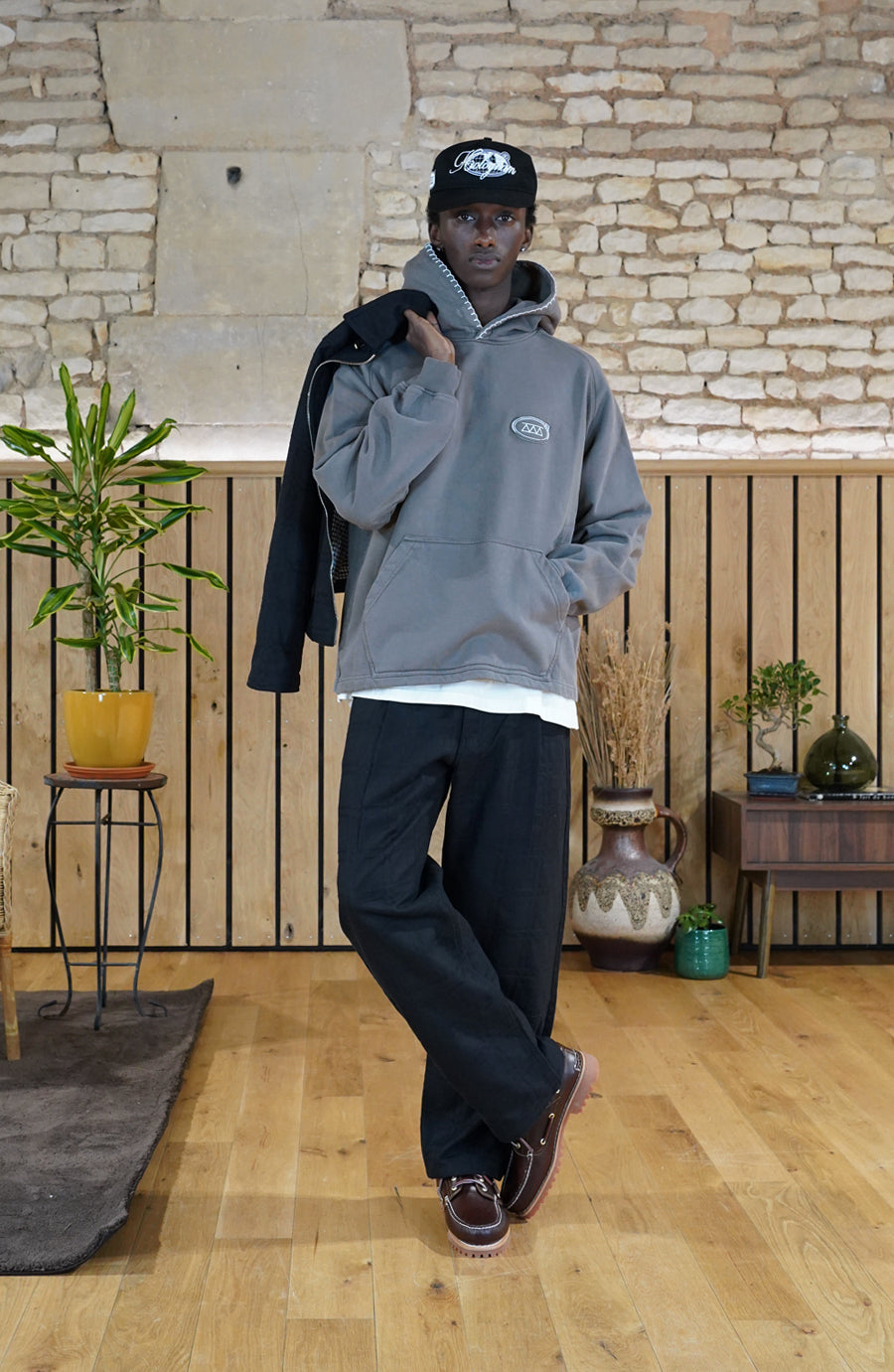 Hoodie Seam grey