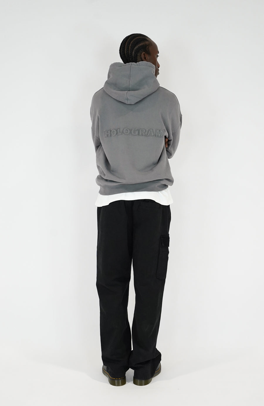 Hoodie streetwear Torn grey