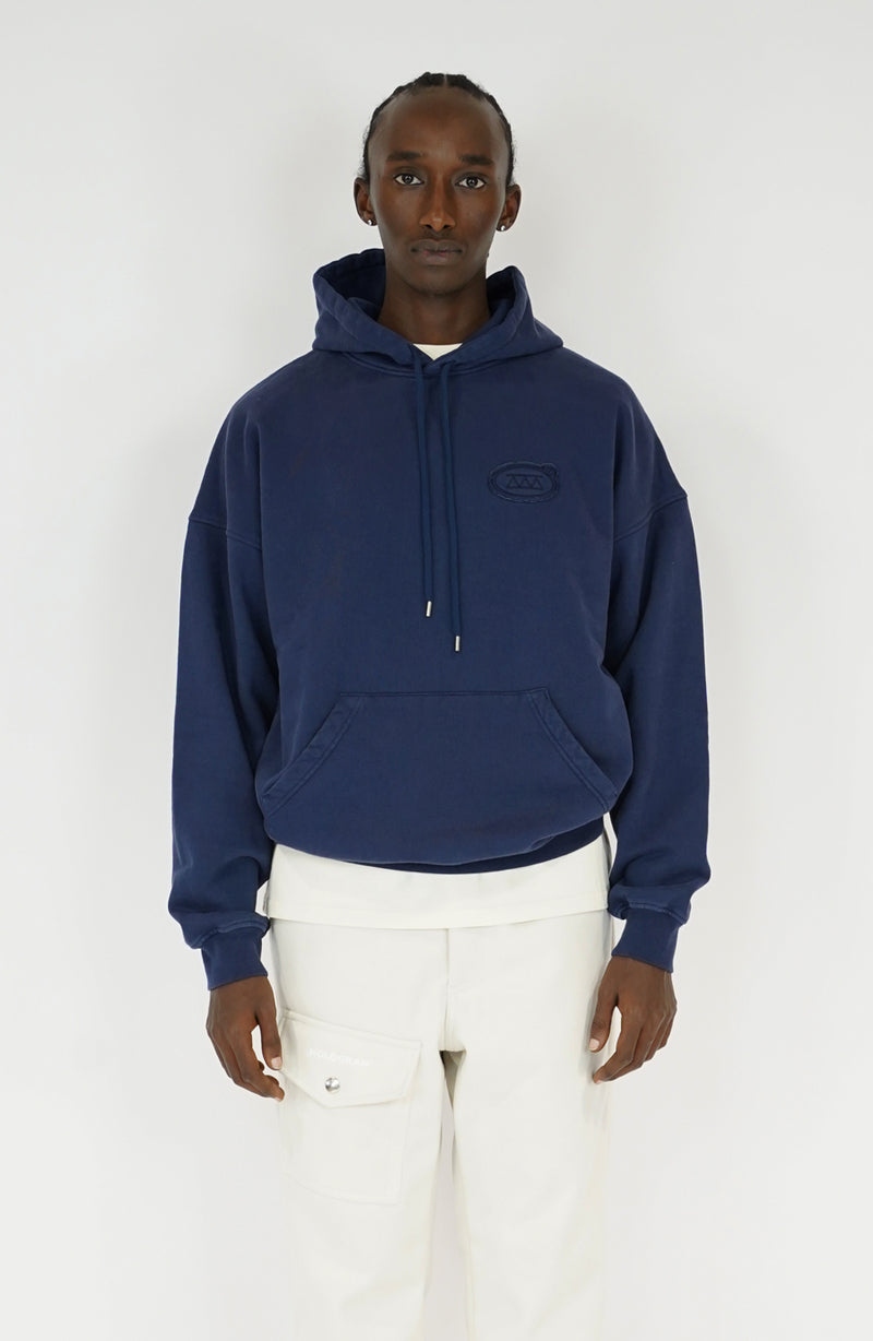 Hoodie streetwear Torn navy