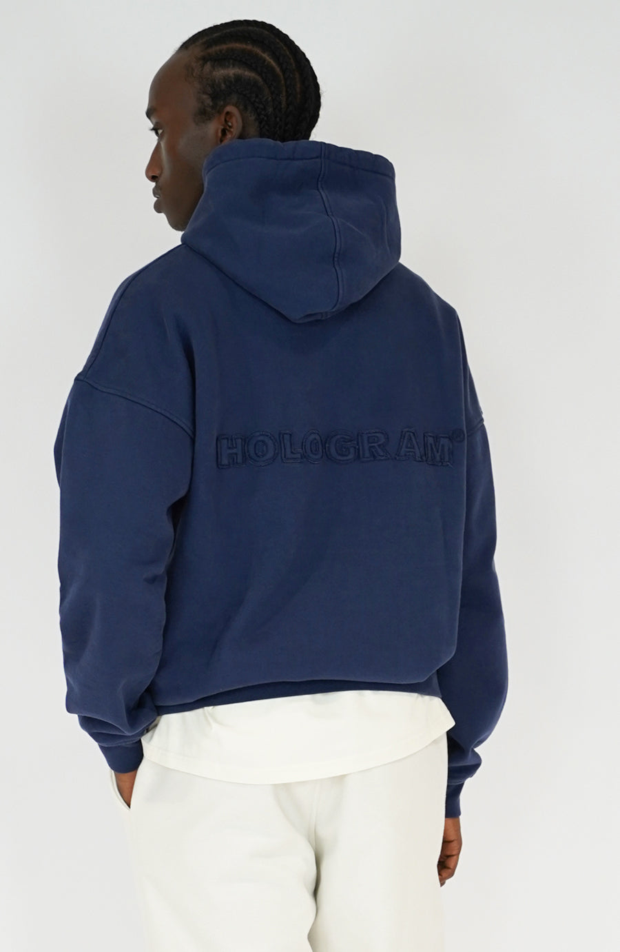 Hoodie streetwear Torn navy