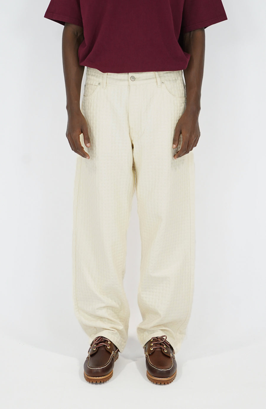 Pantalon streetwear Grid beige