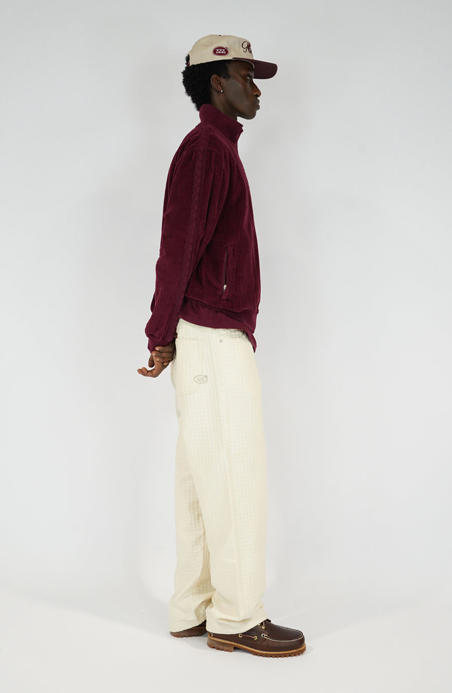 Pantalon streetwear Grid beige