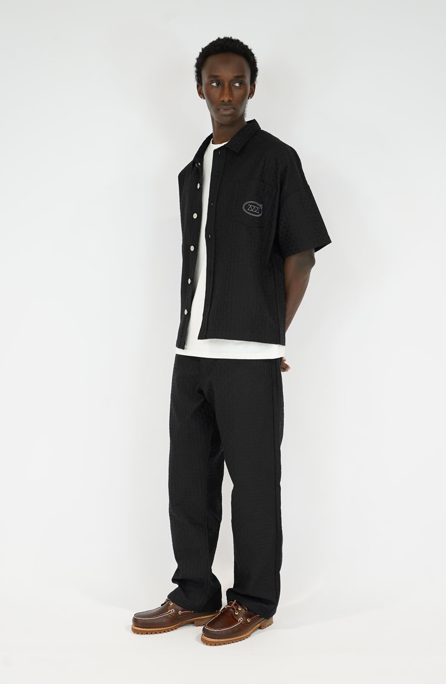 Pantalon streetwear Grid black
