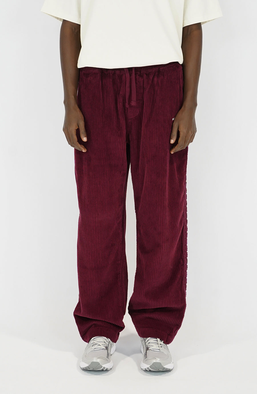 Pantalon streetwear Velvet burgundy
