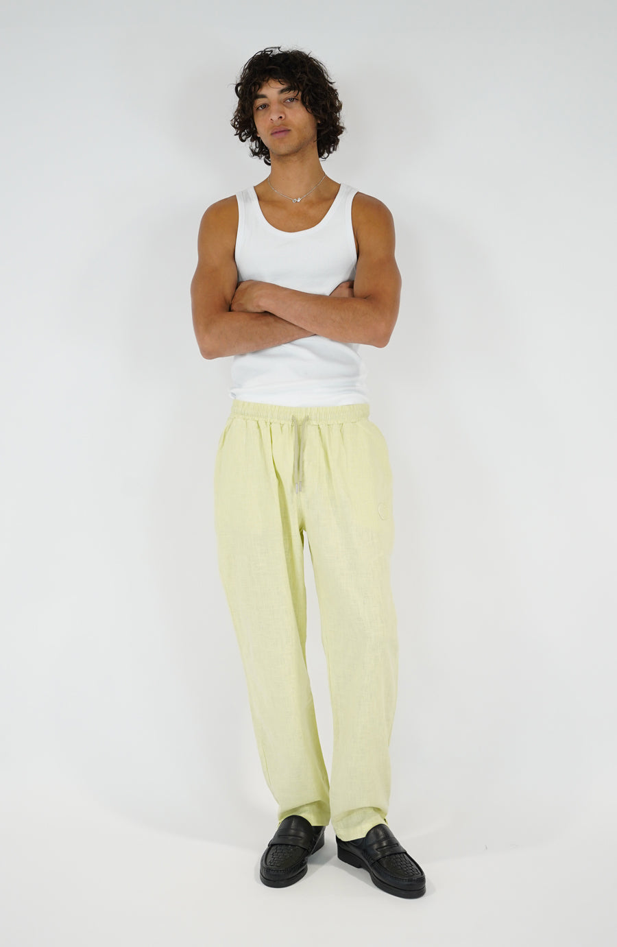 Pantalon streetwear Linen anise