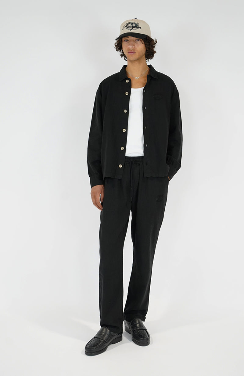 Pantalon streetwear Linen black