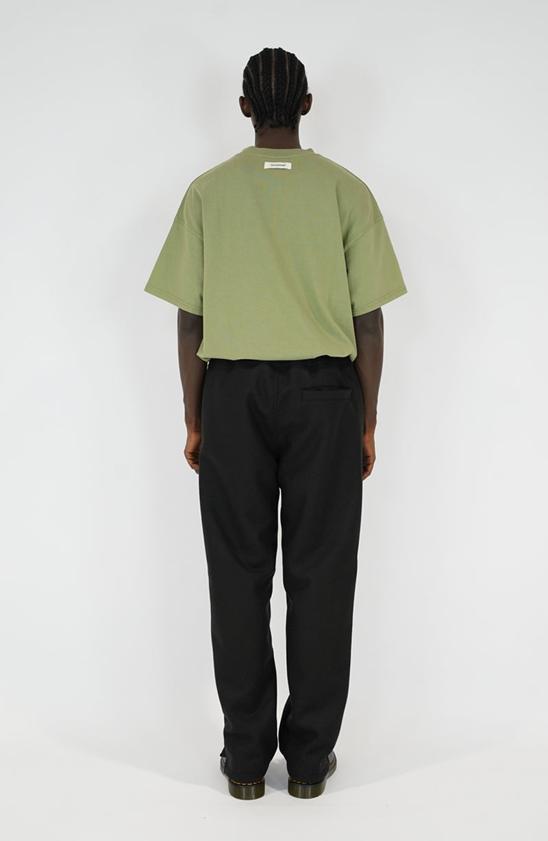Bold black streetwear pants