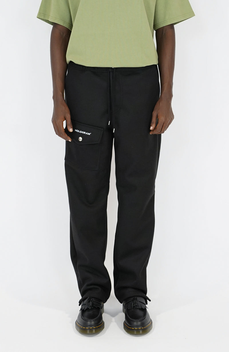 Bold black streetwear pants