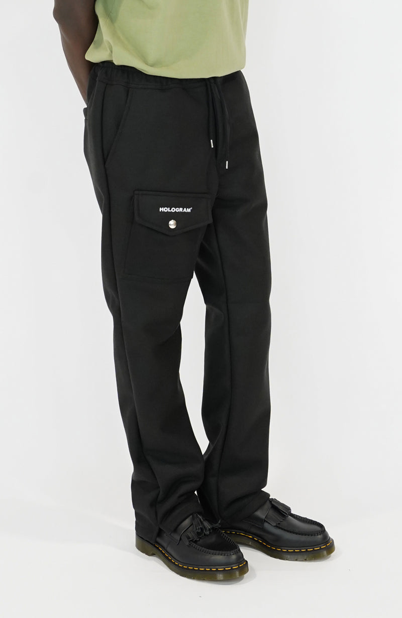 Bold black streetwear pants