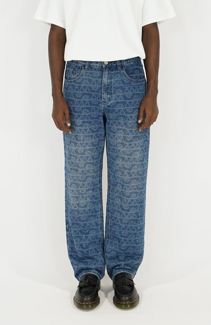Pantalon streetwear Denim navy v2