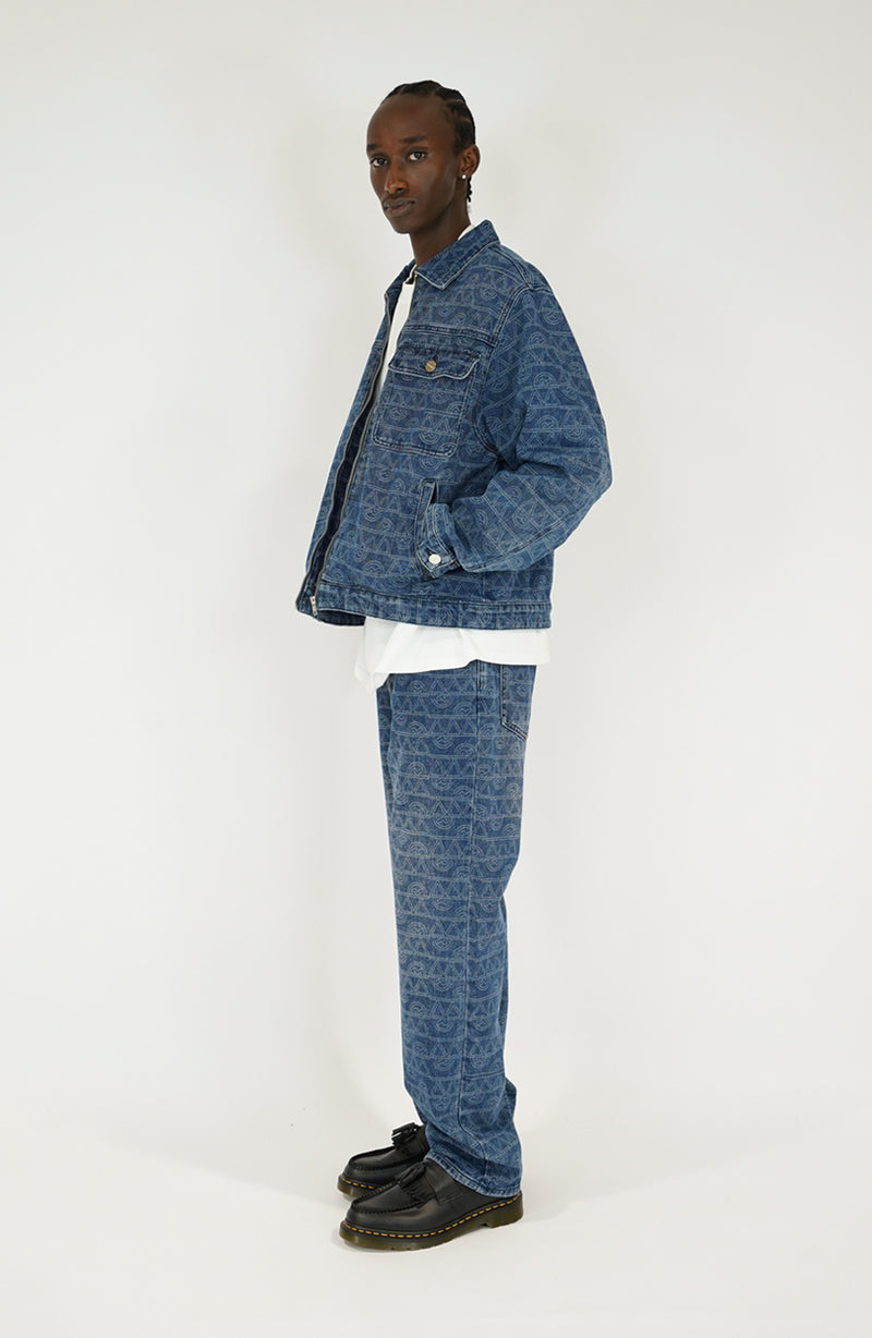 Pantalon streetwear Denim navy v2