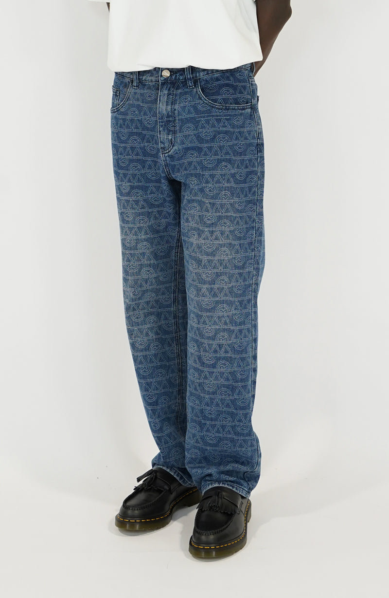 Pantalon streetwear Denim navy v2