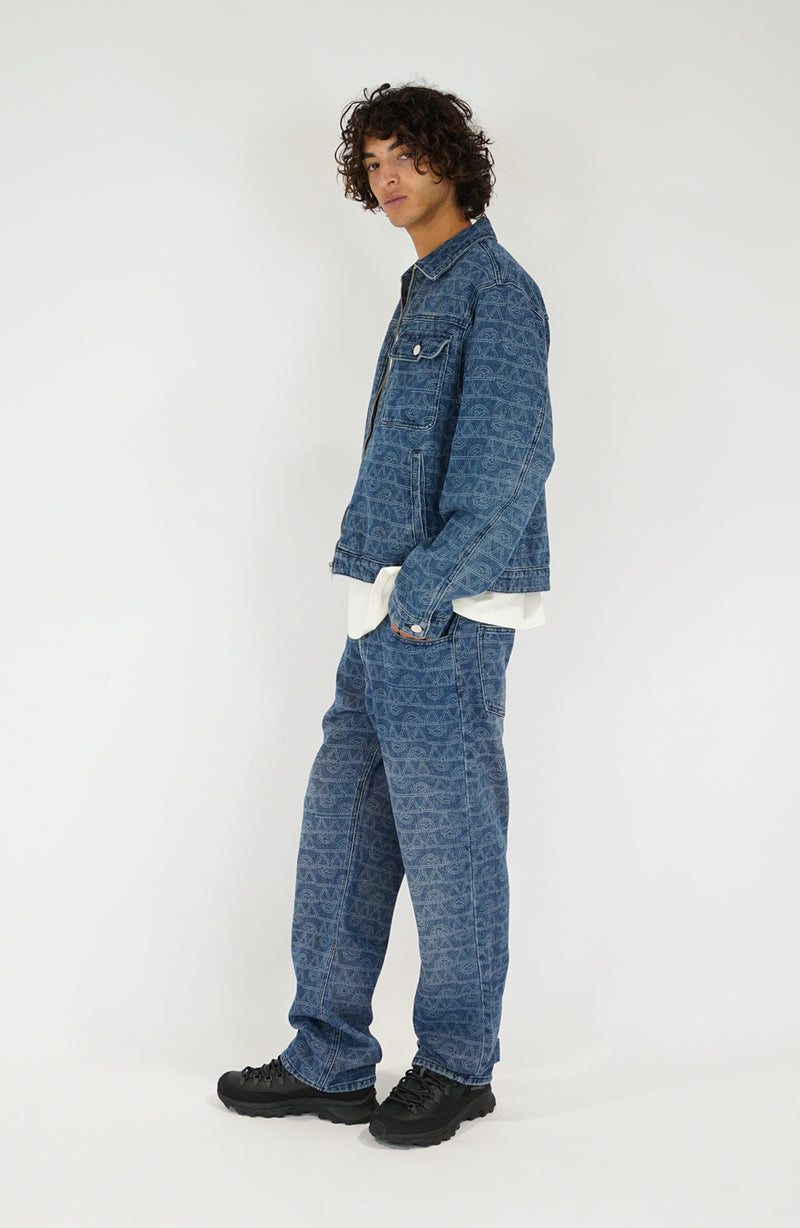 Pantalon streetwear Denim navy v2