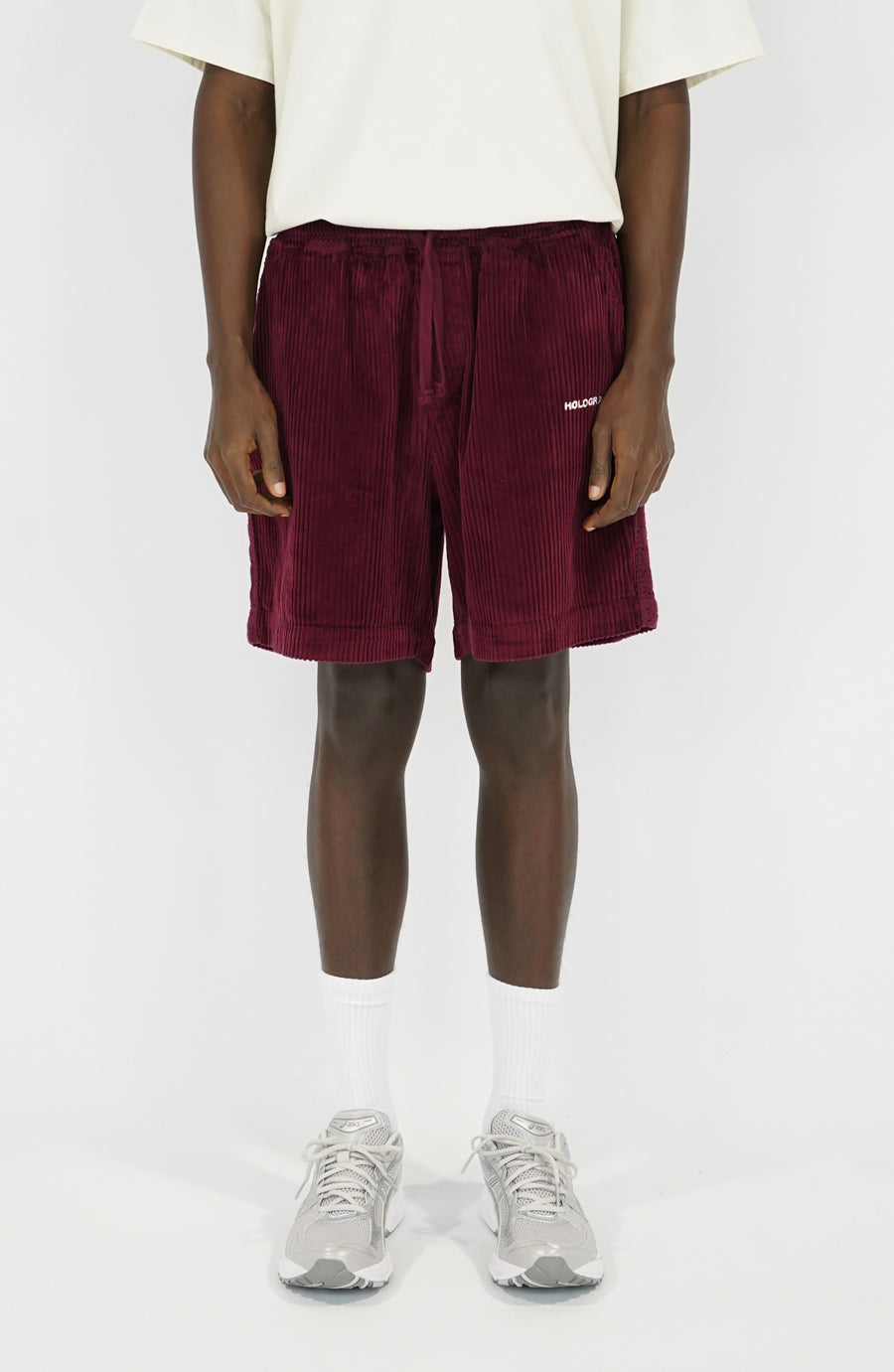 Short streetwear Velvet burgundy