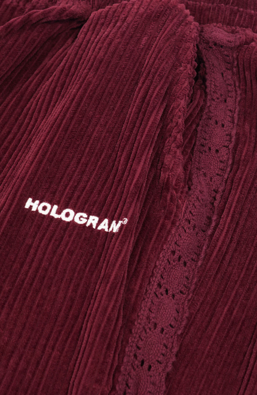 Short streetwear Velvet burgundy