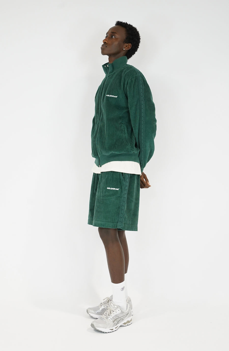 Short streetwear Velvet green