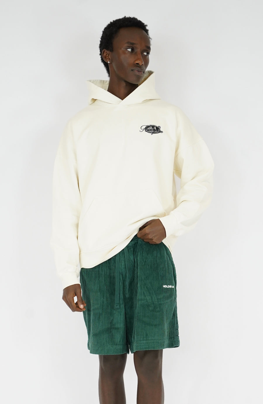 Short streetwear Velvet green