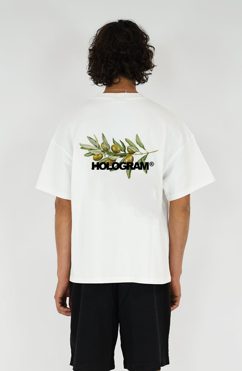 T-shirt streetwear Olive white