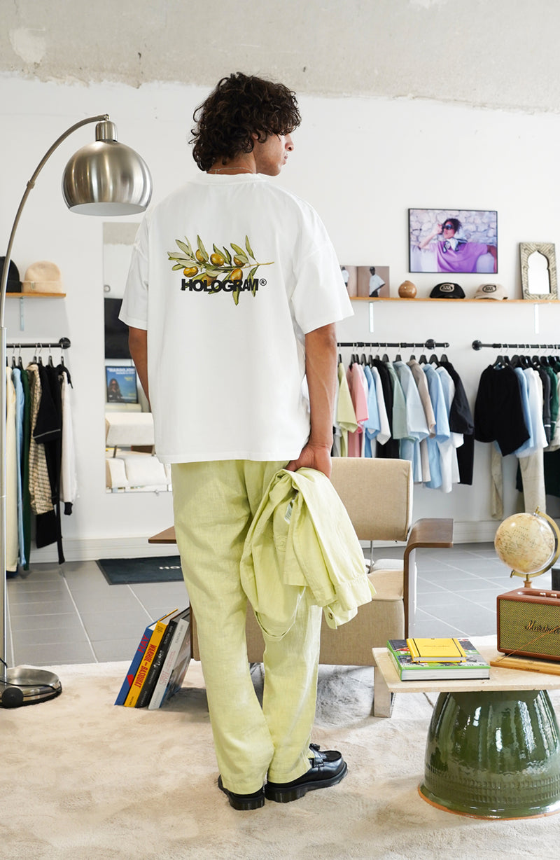 T-shirt streetwear Olive white