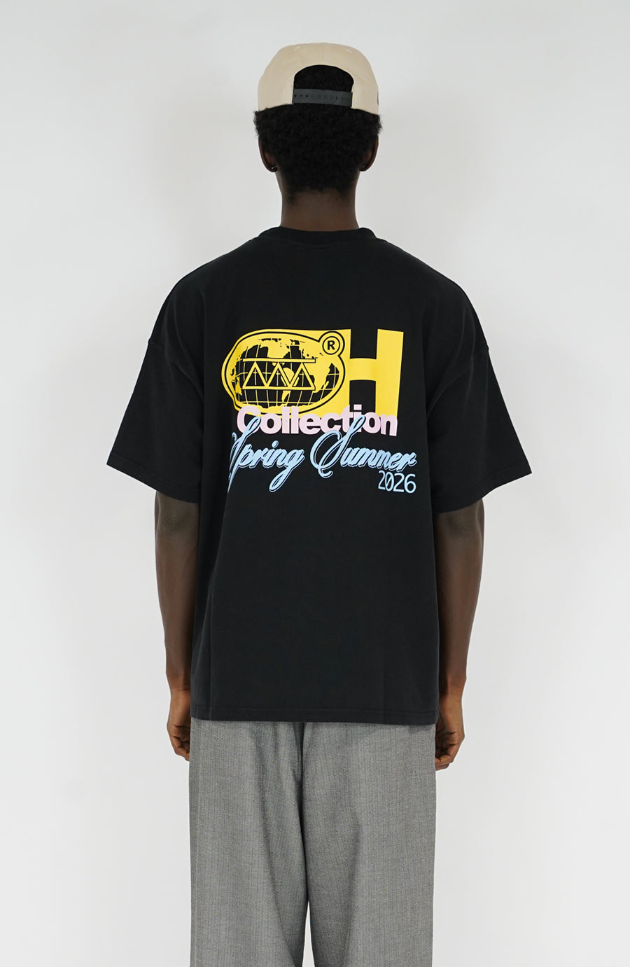 T-shirt streetwear Planet black