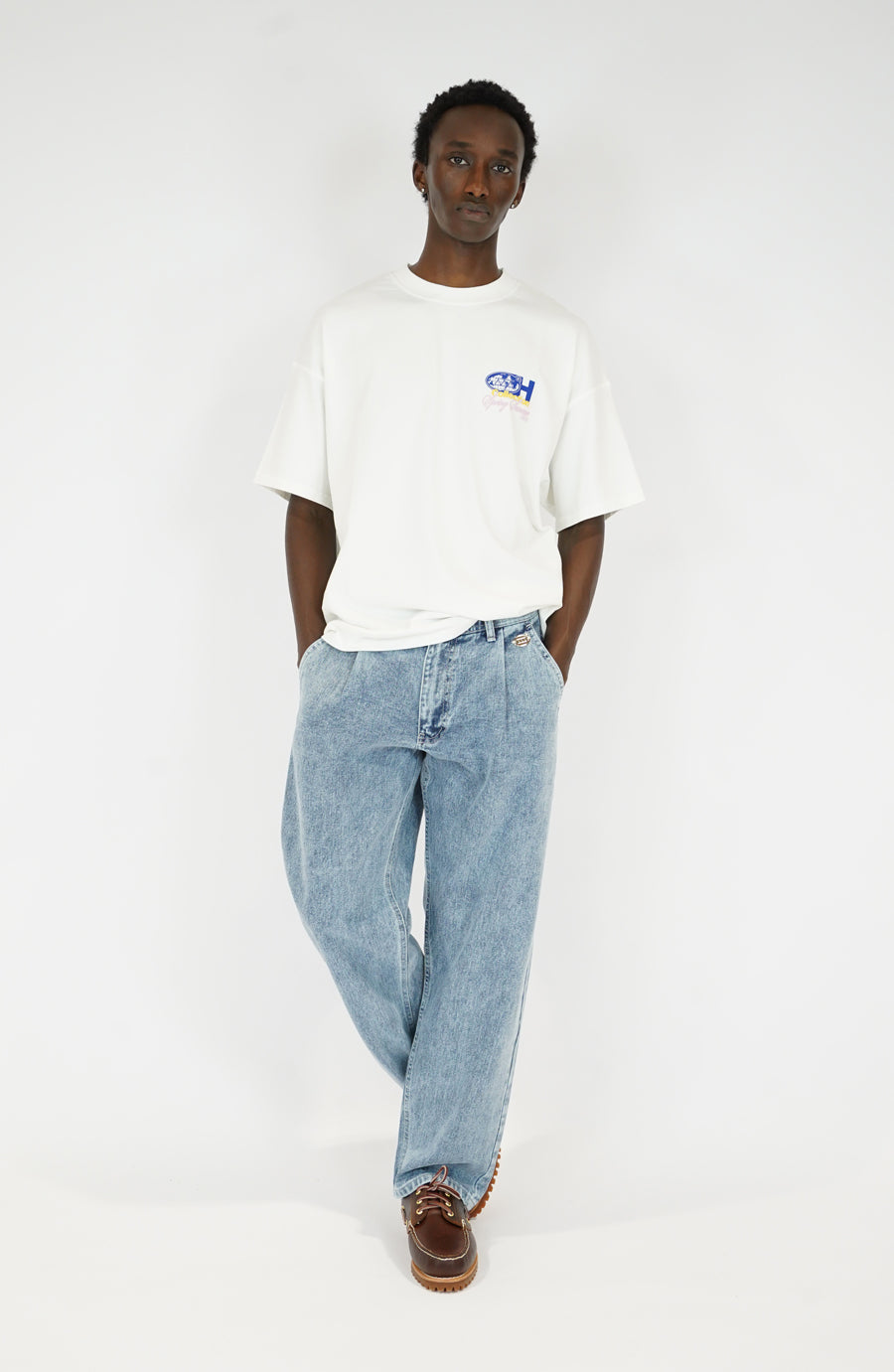 T-shirt streetwear Planet white