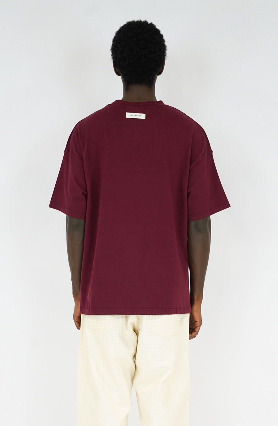 T-shirt streetwear Torn burgundy