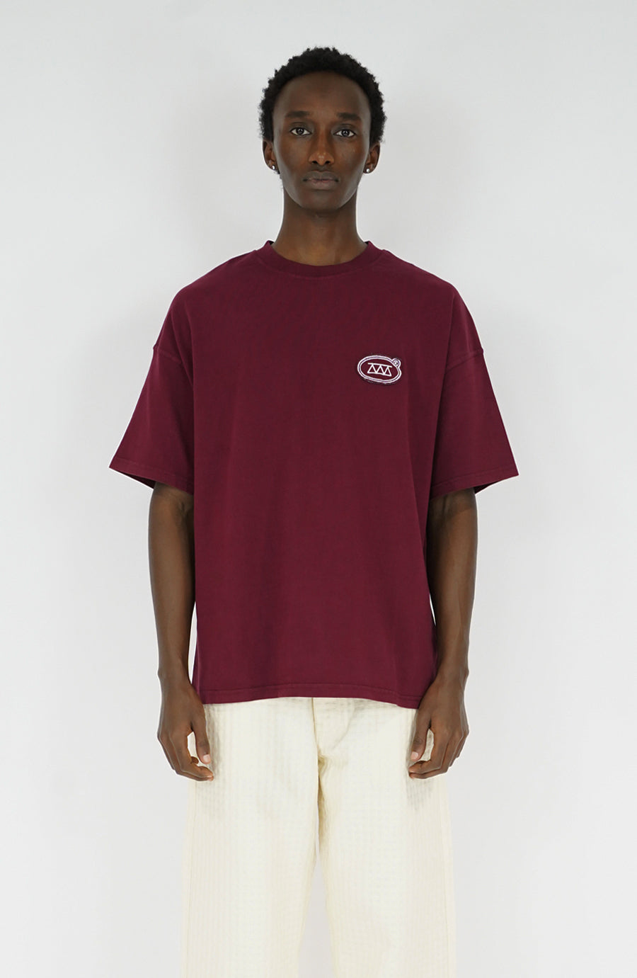 T-shirt streetwear Torn burgundy