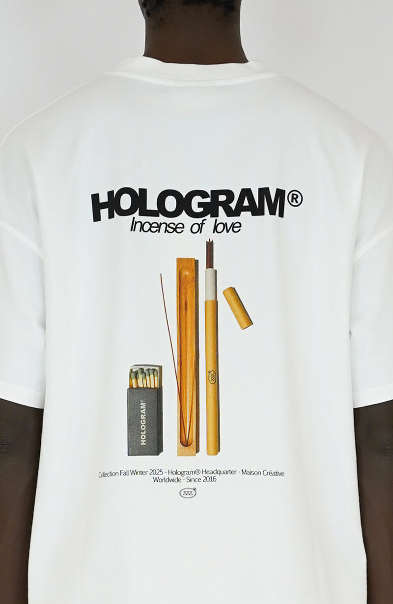 Incense white streetwear t-shirt