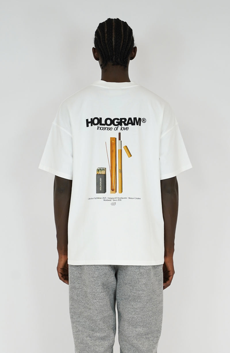 Incense white streetwear t-shirt